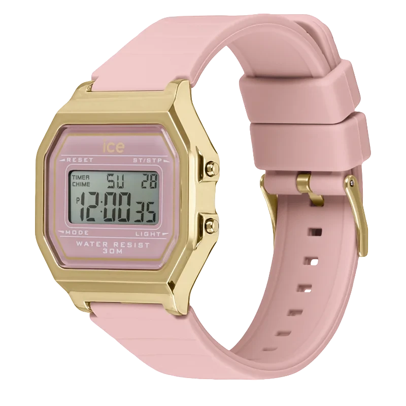 Montre Digitale ICE Digit Retro Blush Pink Rose