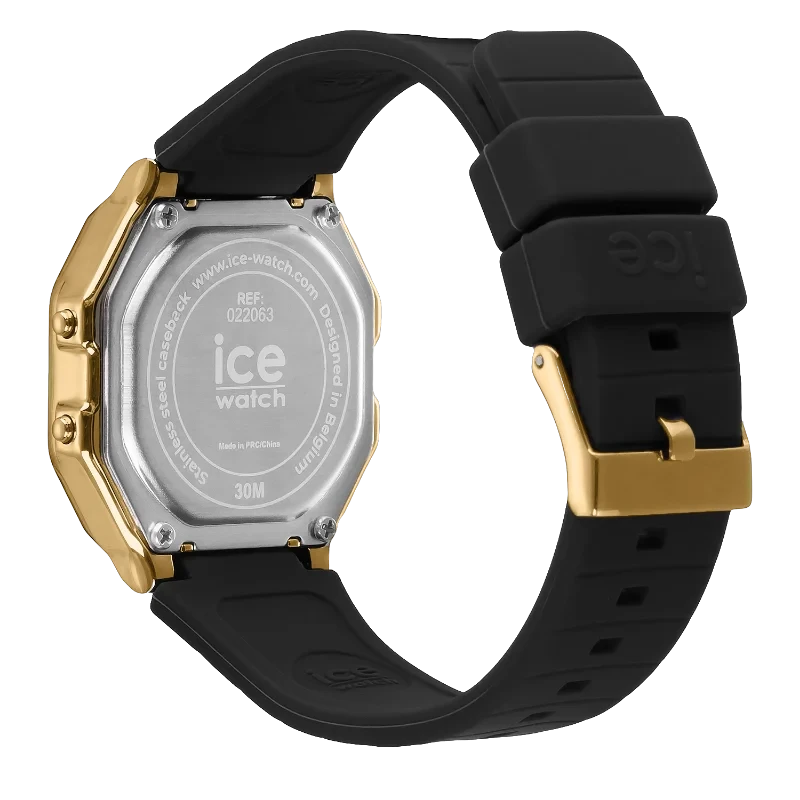 Montre Digitale ICE Digit Retro Black Gold Noir