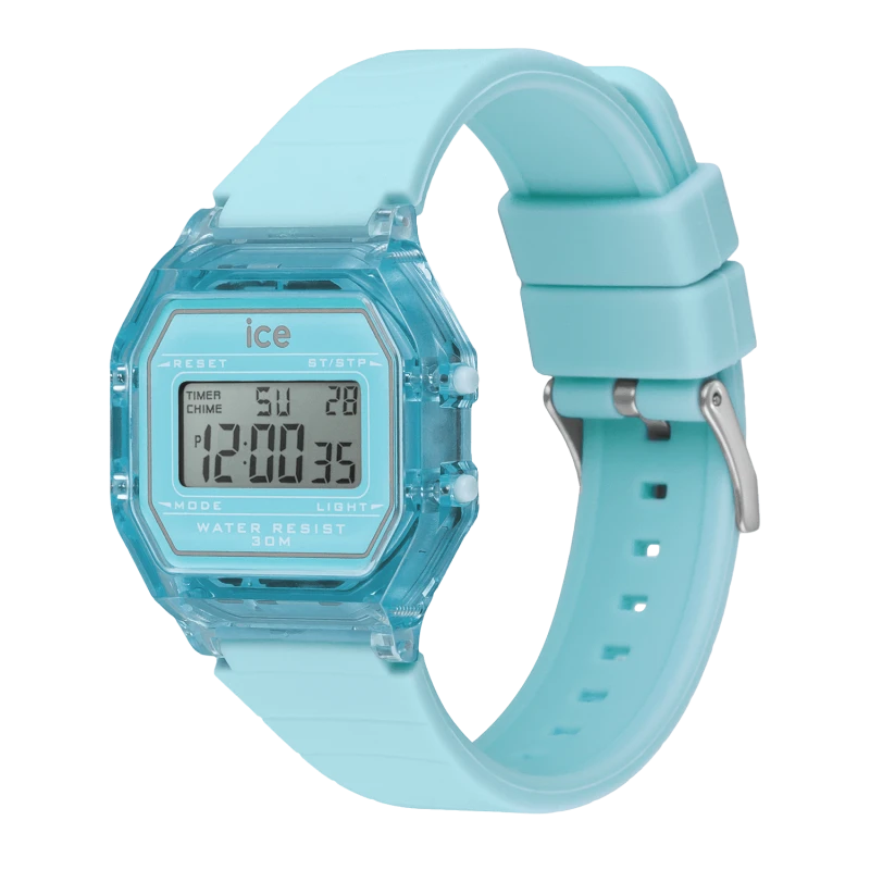 Montre Digitale ICE Digit Retro Sky Blue Bleu
