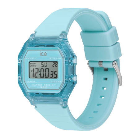 Montre Digitale ICE Digit Retro Sky Blue Bleu