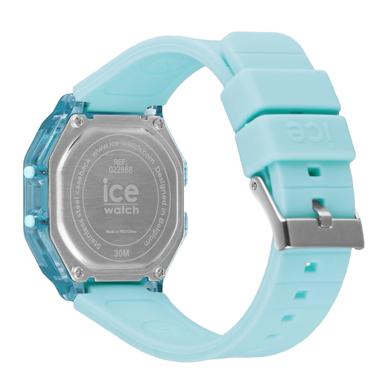 Montre Digitale ICE Digit Retro Sky Blue Bleu
