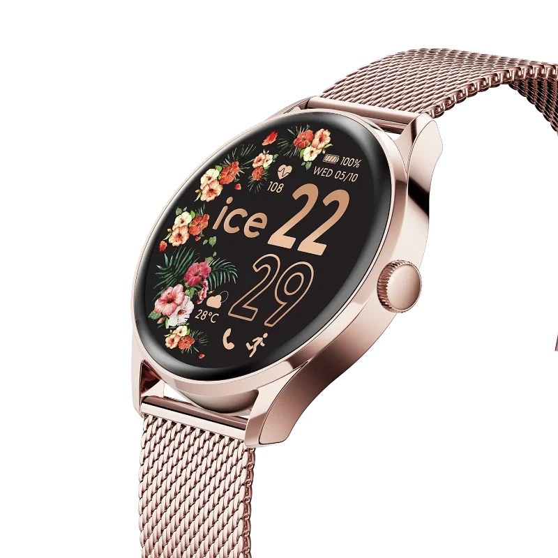 Montre Connectée ICE Smart 2.0 Rose-Gold Milanese
