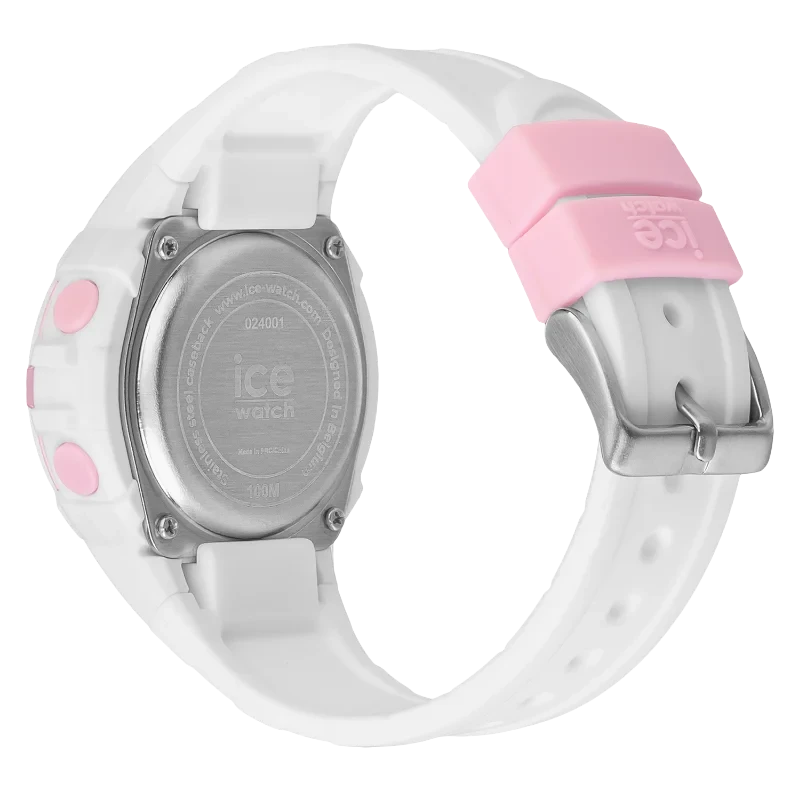 ICE digit explorer - White Pink – Montre Digitale Élégante