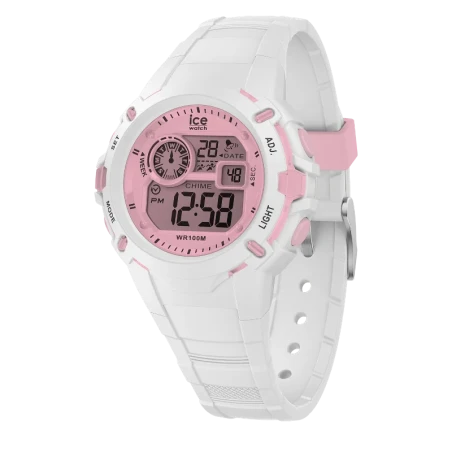 ICE digit explorer - White Pink – Montre Digitale Élégante