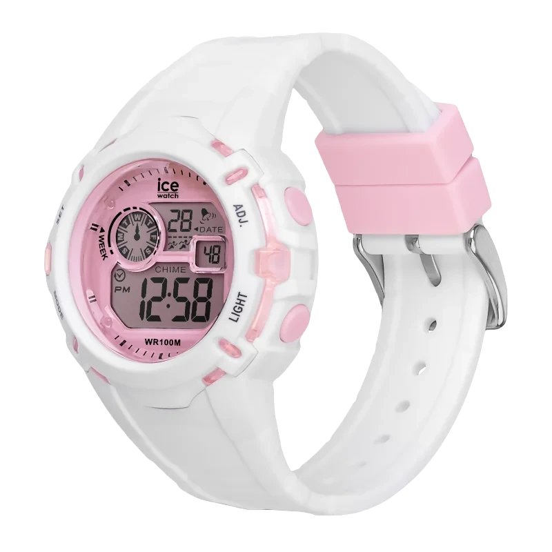 ICE digit explorer - White Pink – Montre Digitale Élégante