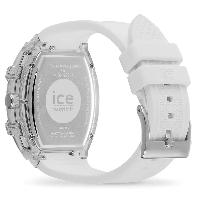 ICE boliday clear - White – Montre Élégante à Boîtier Transparent