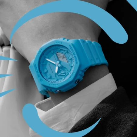 Casio G-Shock GA-2100-2A2ER : Montre Monochrome Turquoise