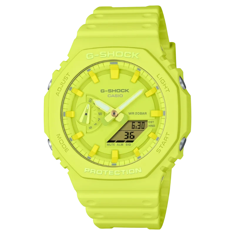 Casio G-Shock GA-2100-9A9ER : Montre Monochrome Jaune Mat