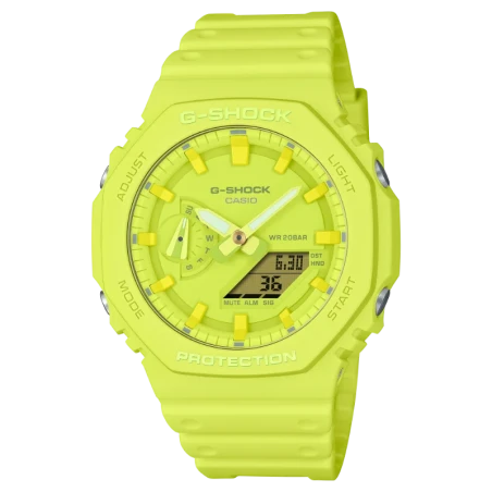 Casio G-Shock GA-2100-9A9ER : Montre Monochrome Jaune Mat