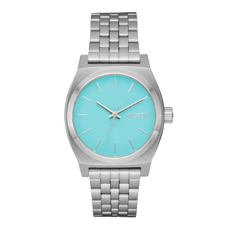 Montre Nixon - Medium Time Teller -  Silver / Turquoise