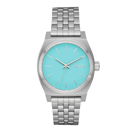 Montre Nixon - Medium Time Teller -  Silver / Turquoise