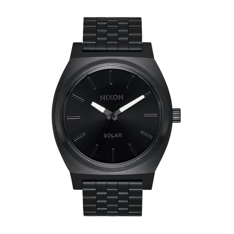 Montre Nixon - Time Teller Solar - Noir uni / blanc