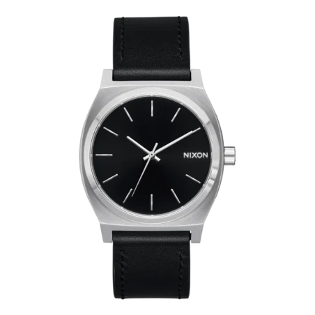 Montre Nixon - Time Teller Leather - Argent / noir