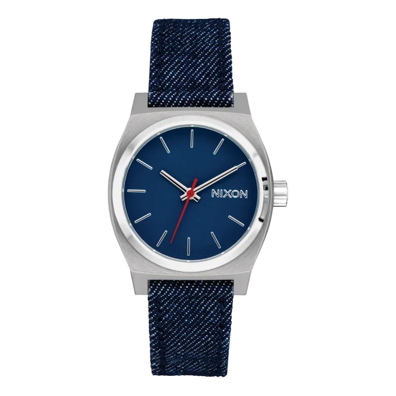 Montre Nixon - Medium Time Teller Denim - Silver / Indigo / Denim