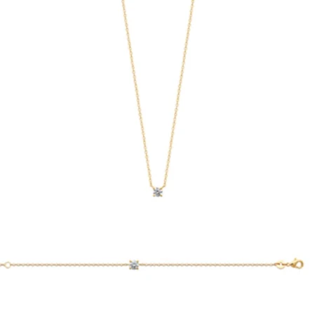Collier Plaqué Or 750 Oz 45cm