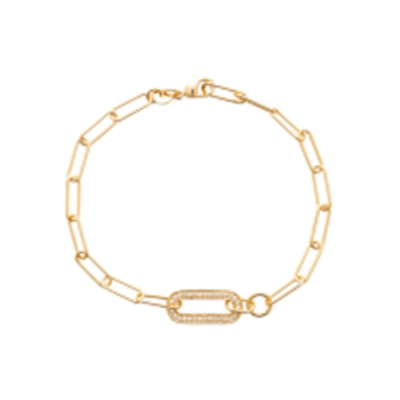 Bracelet Plaqué Or 750 3Mic Oz 18cm