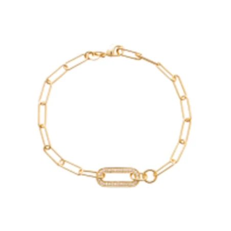 Bracelet Plaqué Or 750 3Mic Oz 18cm