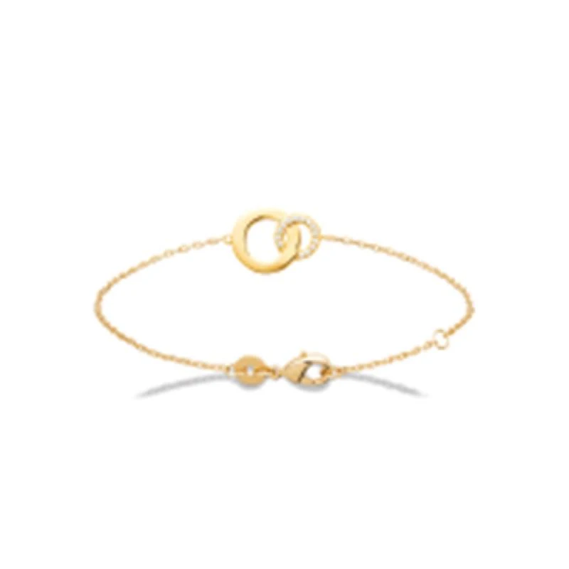 Bracelet Plaqué Or 750 3Mic Oz 18cm