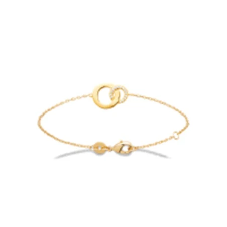 Bracelet Plaqué Or 750 3Mic Oz 18cm