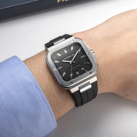 Michel Herbelin Cap Camarat Square 1646A14CA Automatique Noir Caoutchouc