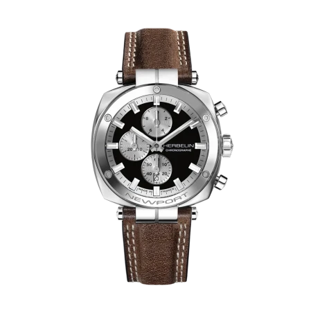 Michel Herbelin Newport Héritage 35664AP24BR Chronographe Acier Cuir