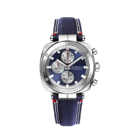 Michel Herbelin Newport Héritage 35664AP25 Chronographe Acier Textile Bleu