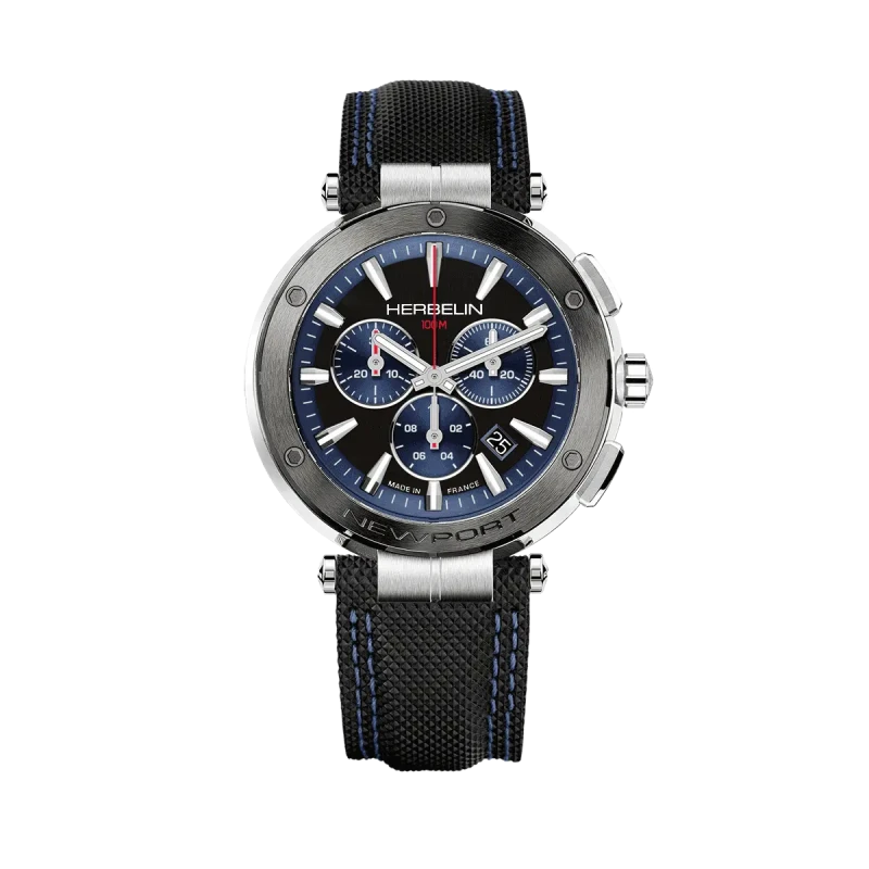 Michel Herbelin Newport Chrono 37688AG65 Quartz PVD Cuir Technique