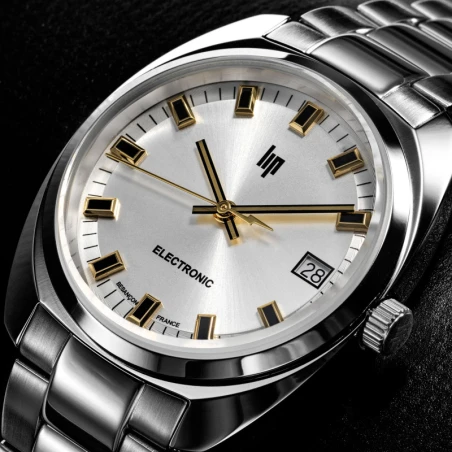 Lip Général De Gaulle Classique 35 mm 671879 Quartz Acier Blanc