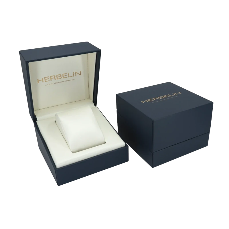 Michel Herbelin Classique Quartz 12248AP08 Argent Cuir Noir Homme