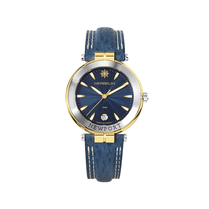 Michel Herbelin Newport Originals 12255T35 Bleu Cuir Or Jaune