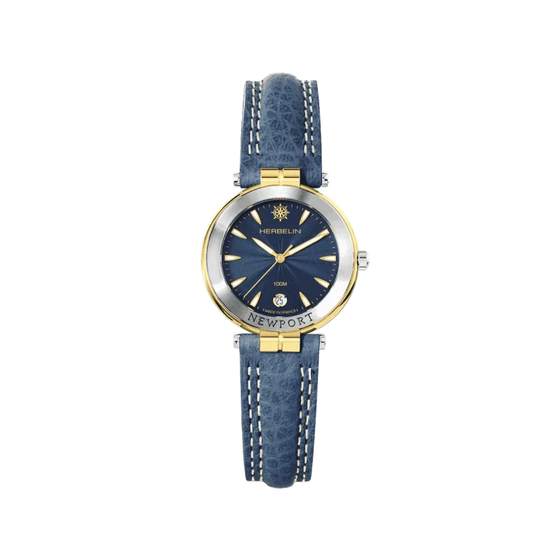 Michel Herbelin Newport Originals 14255T35 Bleu Cuir Or Jaune Femme