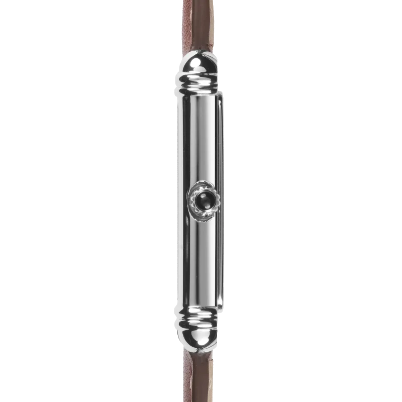 Michel Herbelin Art Déco Quartz 17468AP22GD Argent Cuir Brun Homme