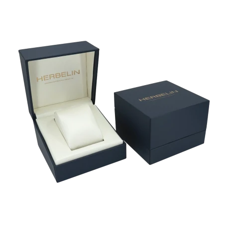 Michel Herbelin Art Déco Quartz 17478AP22GD Argent Cuir Camel Femme