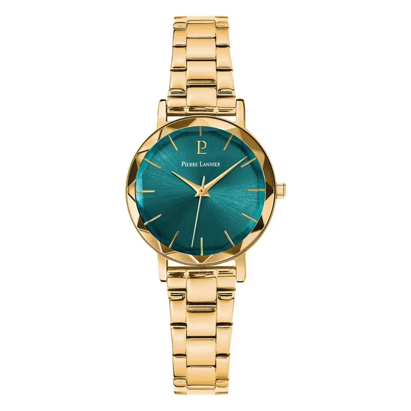Montre Femme Pierre Lannier Multiples 012P562 Cadran Vert Doré