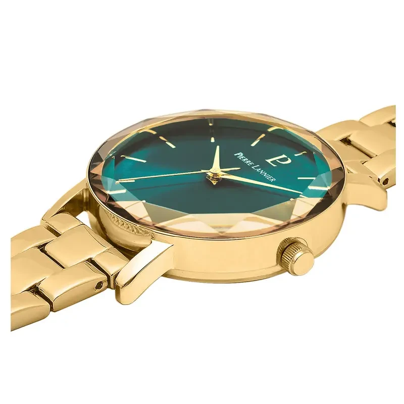 Montre Femme Pierre Lannier Multiples 012P562 Cadran Vert Doré