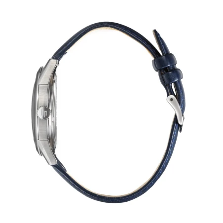 Montre Lip Himalaya 671727 Cadran Argenté Cuir Bleu 40 mm