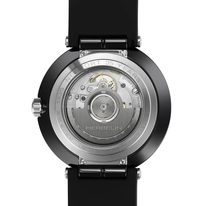 NEWPORT – automatique – céramique – noire – 1335CRN04 vue de dos