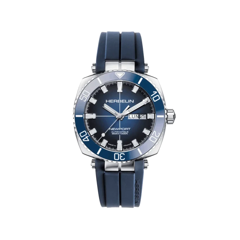 Michel Herbelin Newport – diver – automatique – 1774BL15CB – vue de face