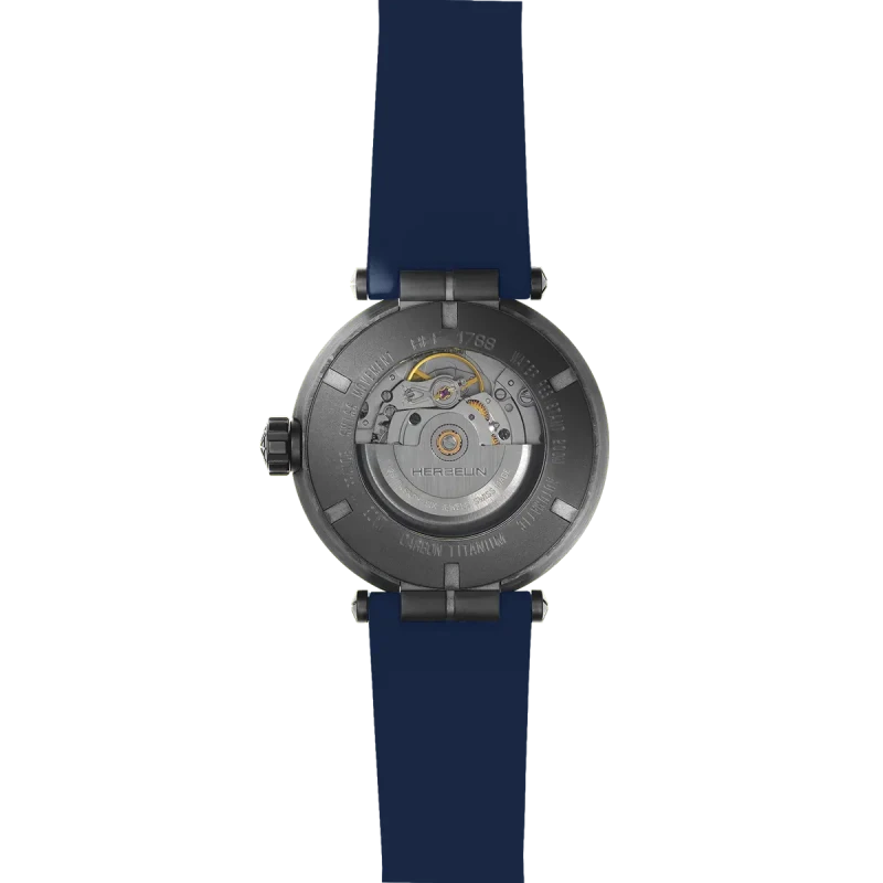 Michel Herbelin Newport – carbone titane – bleu –1788CTN15CB vue de dos