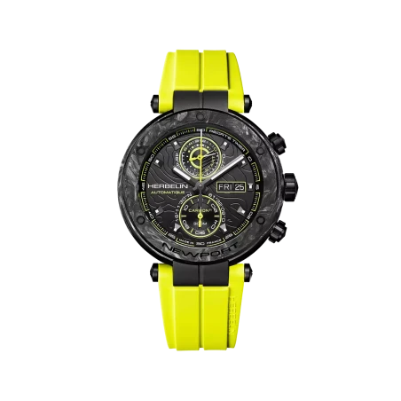 Michel Herbelin Newport – carbone titane – jaune – 288CTN14CY vue de face