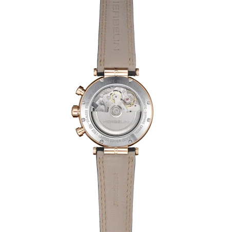 Michel Herbelin Newport – automatique – chrono – noir pvd or rose – 256TRCN14 vue de dos