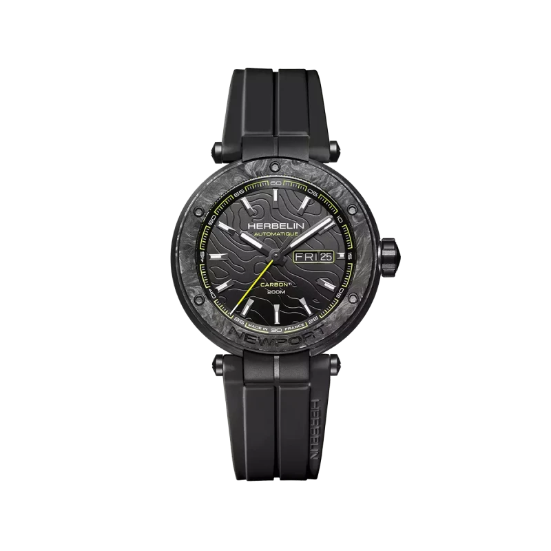 Michel Herbelin newport – carbone titane – automatique – noir – 1788CTN14CA vue de face