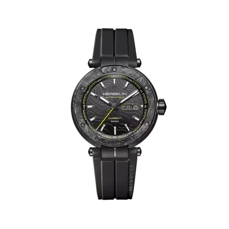 Michel Herbelin newport – carbone titane – automatique – noir – 1788CTN14CA vue de face