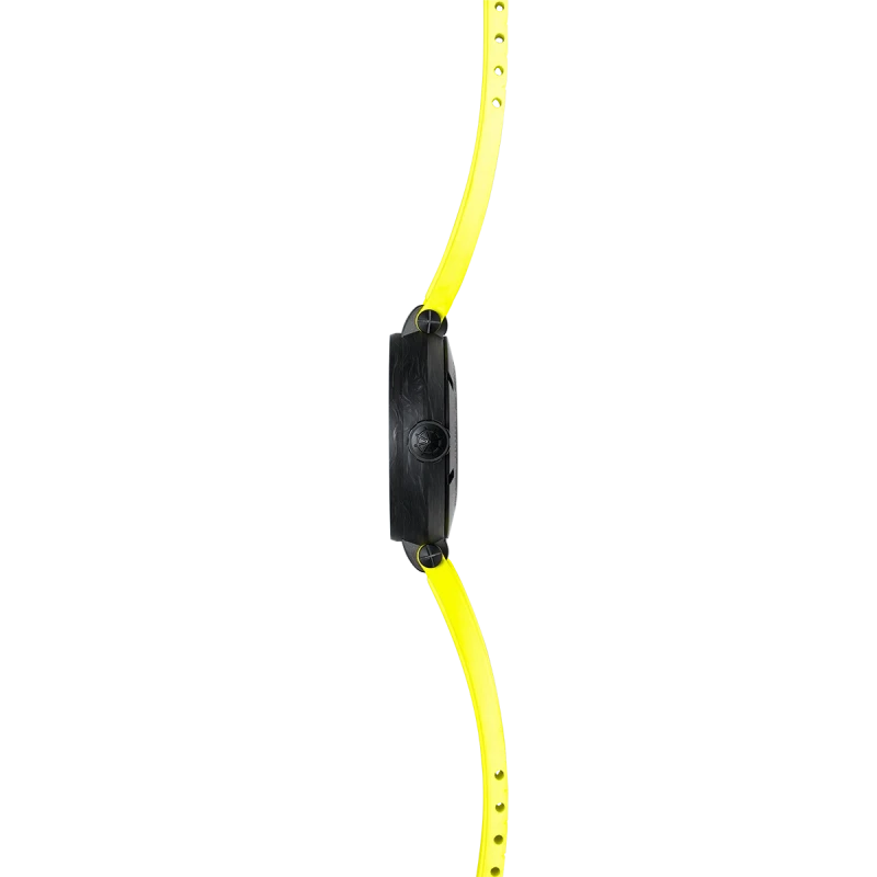 Michel Herbelin newport – carbone titane – squelette – jaune – 1888SQCTN14CY vue de coter