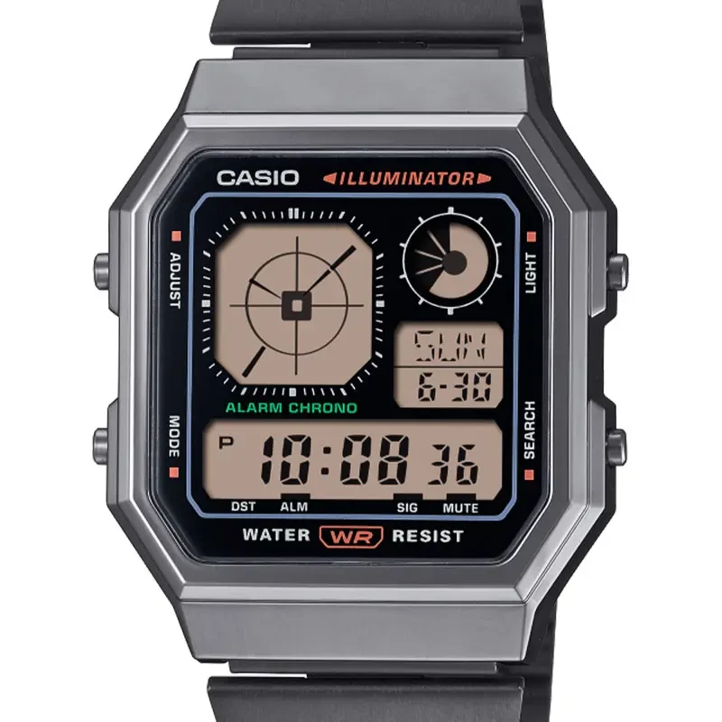 montre CASIO Edgy Collection A130WEGG-1A vue de face zoomer