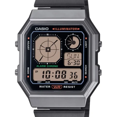 montre CASIO Edgy Collection A130WEGG-1A vue de face zoomer