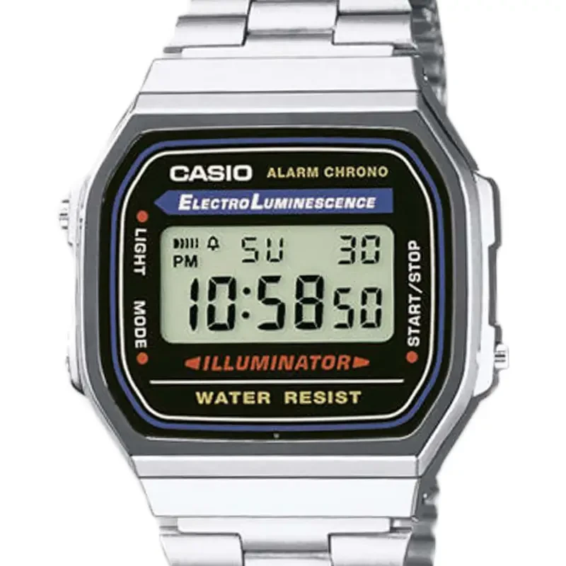 montre casio iconic vintage A168WA-1 vue de face