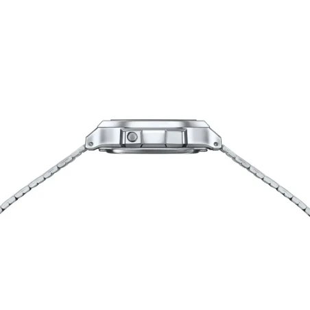 montre casio iconic vintage A168WA-1 vue de coter