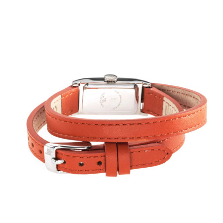 LIP - Montre LIP - Churchill T13 - Cadran Blanc/Gris - Double Bracelet Cuir Gris