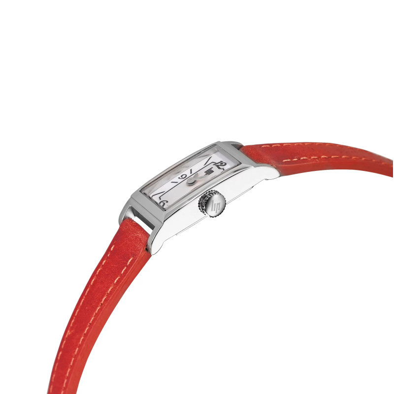 LIP - Montre LIP - Churchill T13 - Cadran Blanc/Gris - Double Bracelet Cuir Gris
